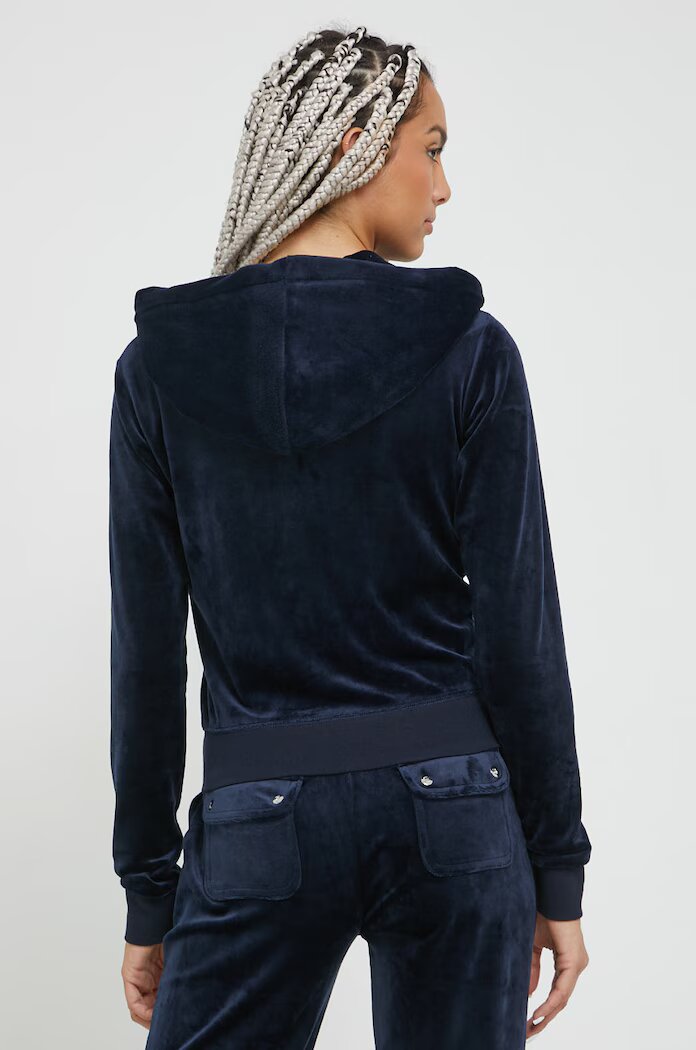 Juicy Couture Суичър в тъмносиньо с изчистен дизайн