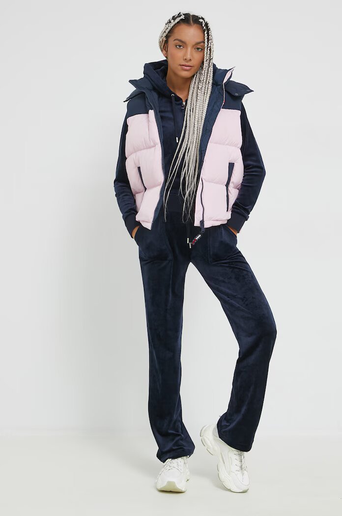 Juicy Couture Суичър в тъмносиньо с изчистен дизайн