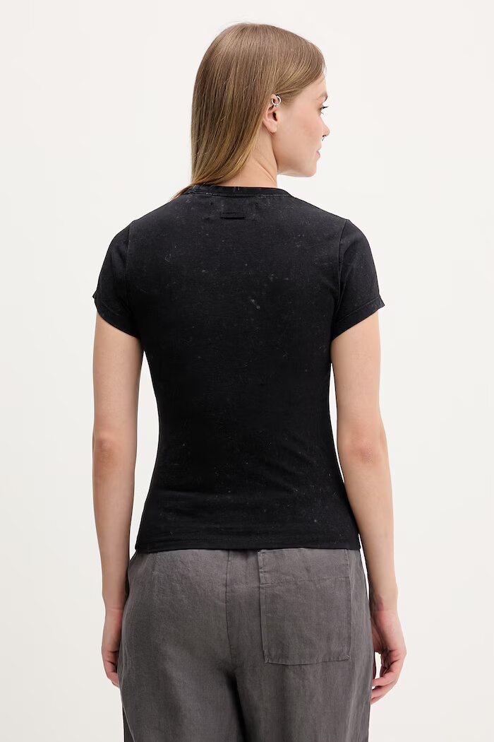 Juicy Couture тениска дамска от памук HERITAGE HILTON черна JCDBJ126961