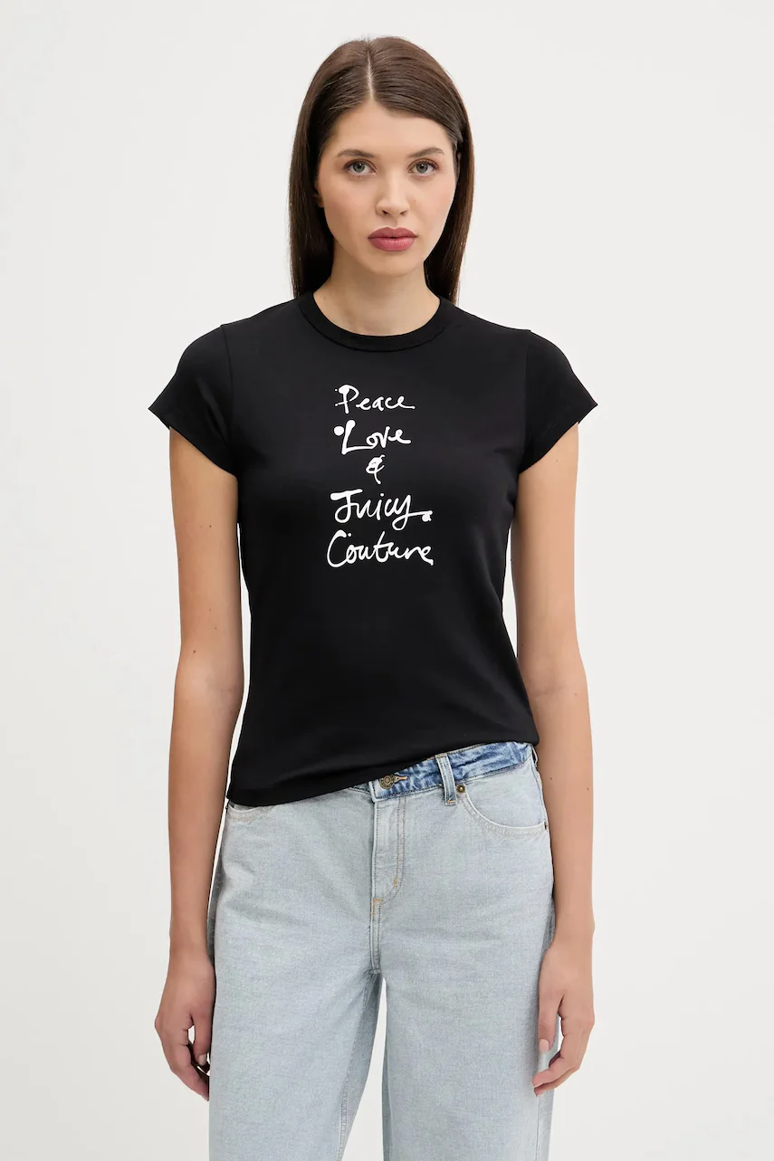 Juicy Couture Тениска PEACE LOVE AND JUICY HILTON T-SHIRT