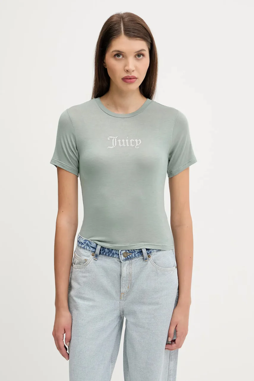 Juicy Couture Тениска SHEER FITTED TEE
