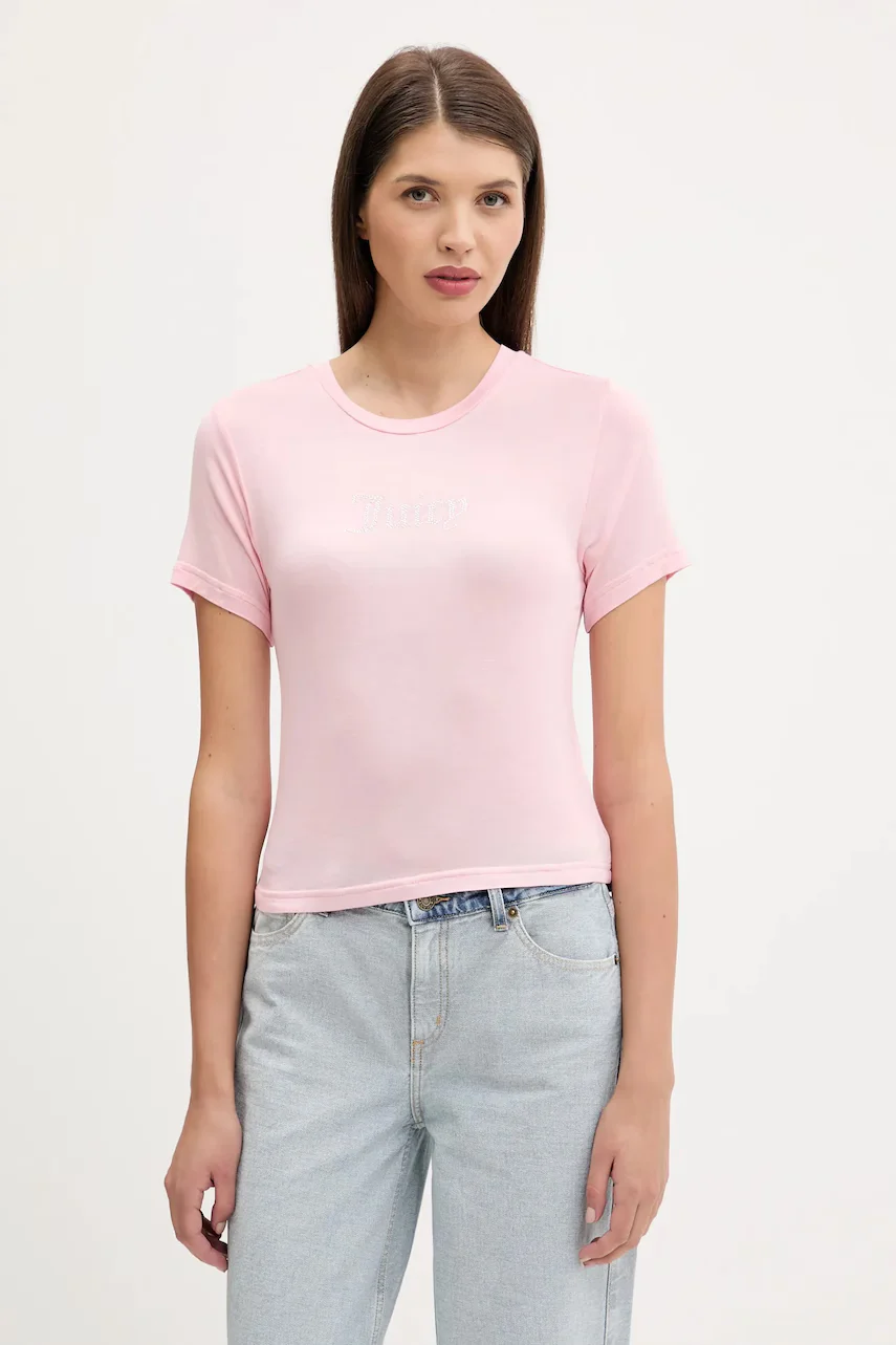 Juicy Couture Тениска SHEER FITTED TEE