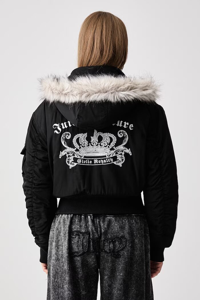 Juicy Couture яке дамско CAMILLE REBELLE NYLON черно JCOIJ226553