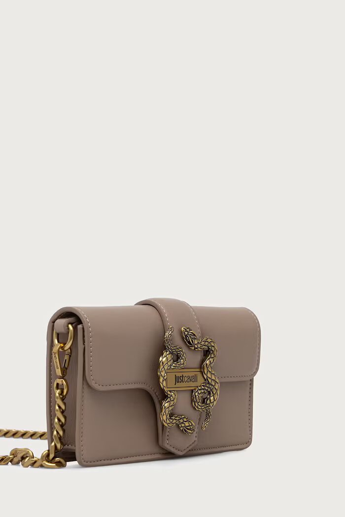JUST CAVALLI чанта crossbody дамска от имитация на кожа бежова 81RA5PA2 ZSA89