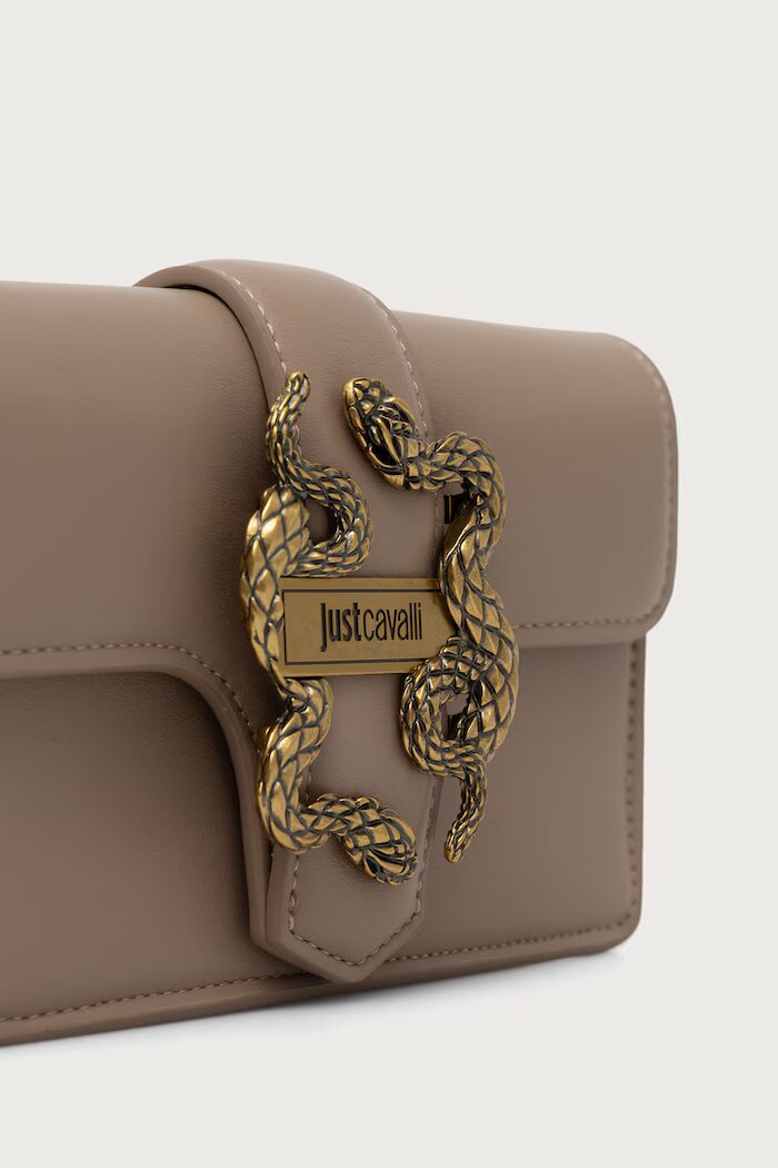JUST CAVALLI чанта crossbody дамска от имитация на кожа бежова 81RA5PA2 ZSA89