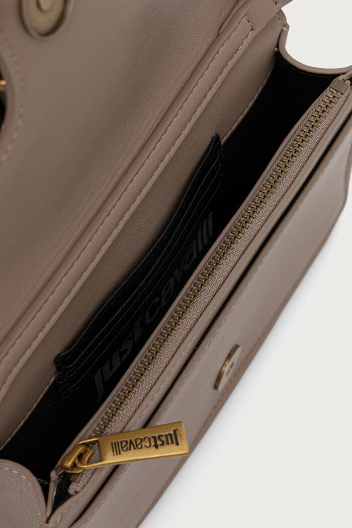 JUST CAVALLI чанта crossbody дамска от имитация на кожа бежова 81RA5PA2 ZSA89