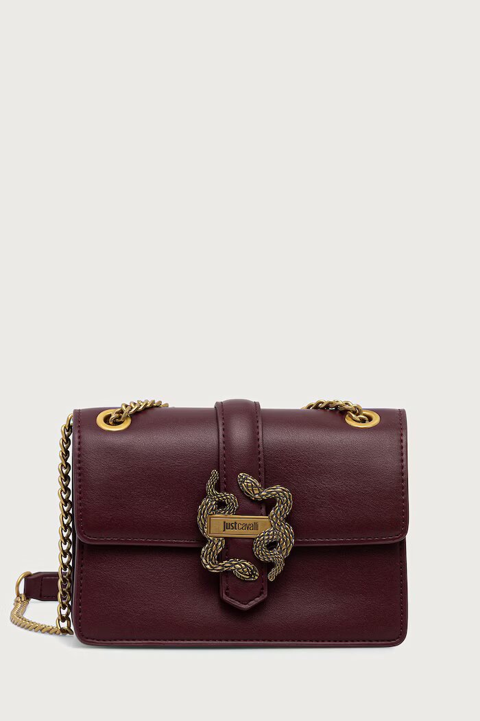 JUST CAVALLI чанта crossbody дамска от имитация на кожа бордо 81RA4BA3 ZSA89