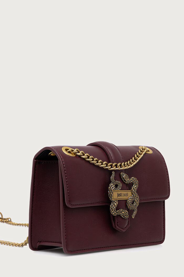 JUST CAVALLI чанта crossbody дамска от имитация на кожа бордо 81RA4BA3 ZSA89