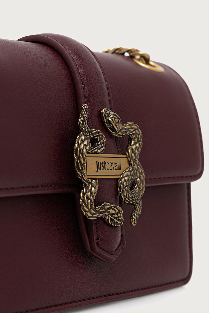 JUST CAVALLI чанта crossbody дамска от имитация на кожа бордо 81RA4BA3 ZSA89