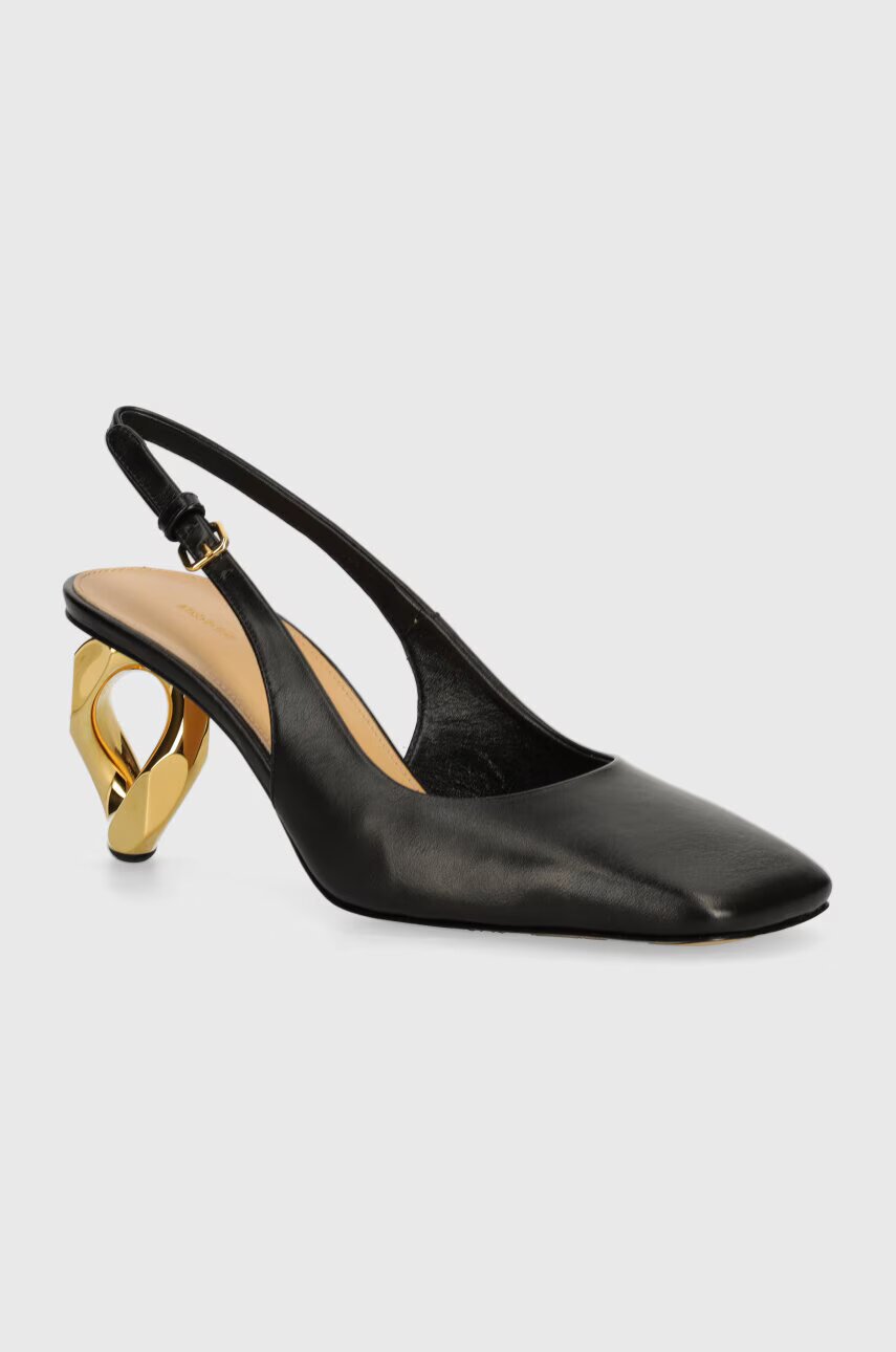 JW Anderson Кожени обувки с дебел ток Chain Heel