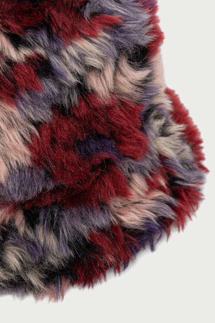 Kangol шапка идиотка дамска FAUX FUR BUCKET бордо K4370.PM521