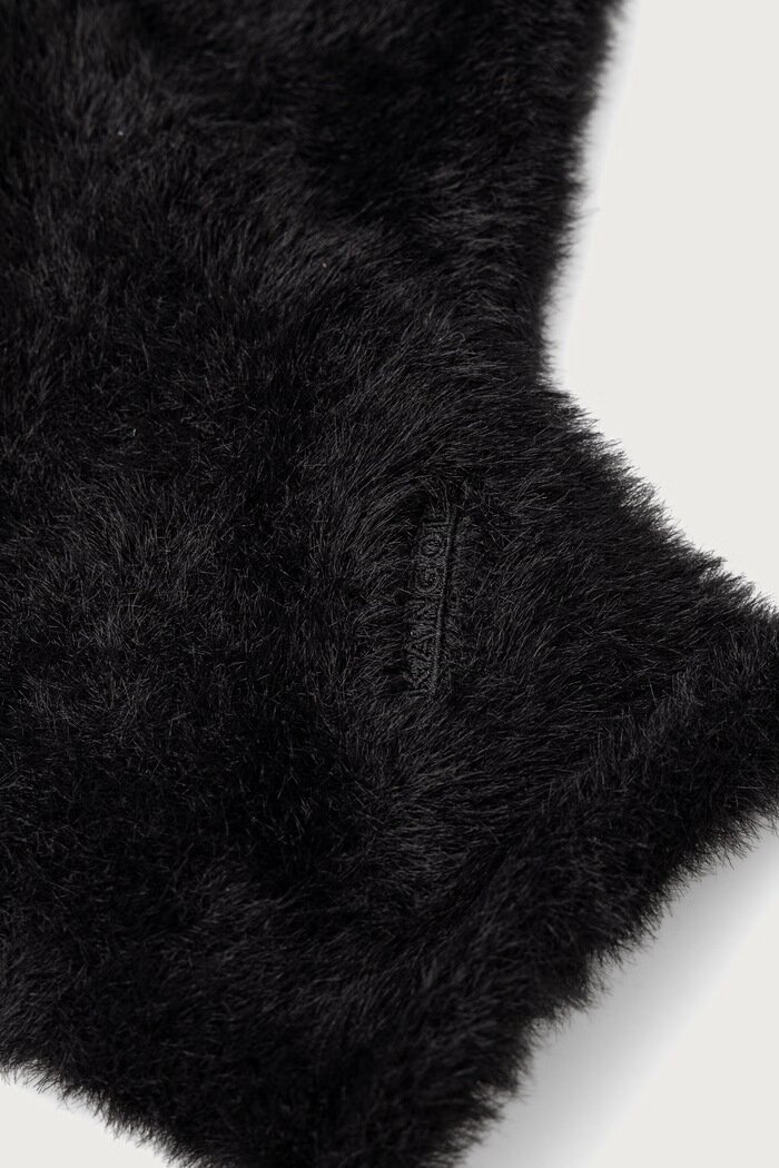 Kangol шапка тип ушанка дамска FAUX FUR KNIT BONNET черна K3792.BK001