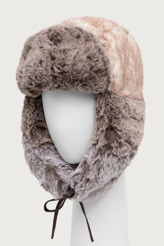 Kangol шапка тип ушанка дамска MULTI FAUX FUR TRAPPER бежова K4262ST.MT302