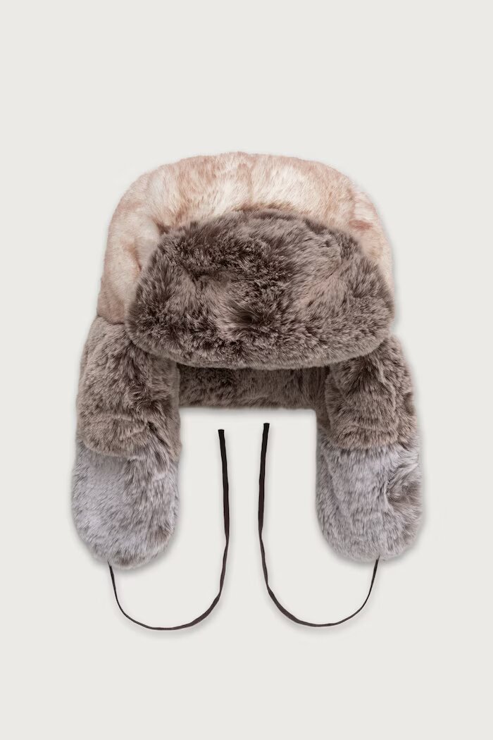 Kangol шапка тип ушанка дамска MULTI FAUX FUR TRAPPER бежова K4262ST.MT302