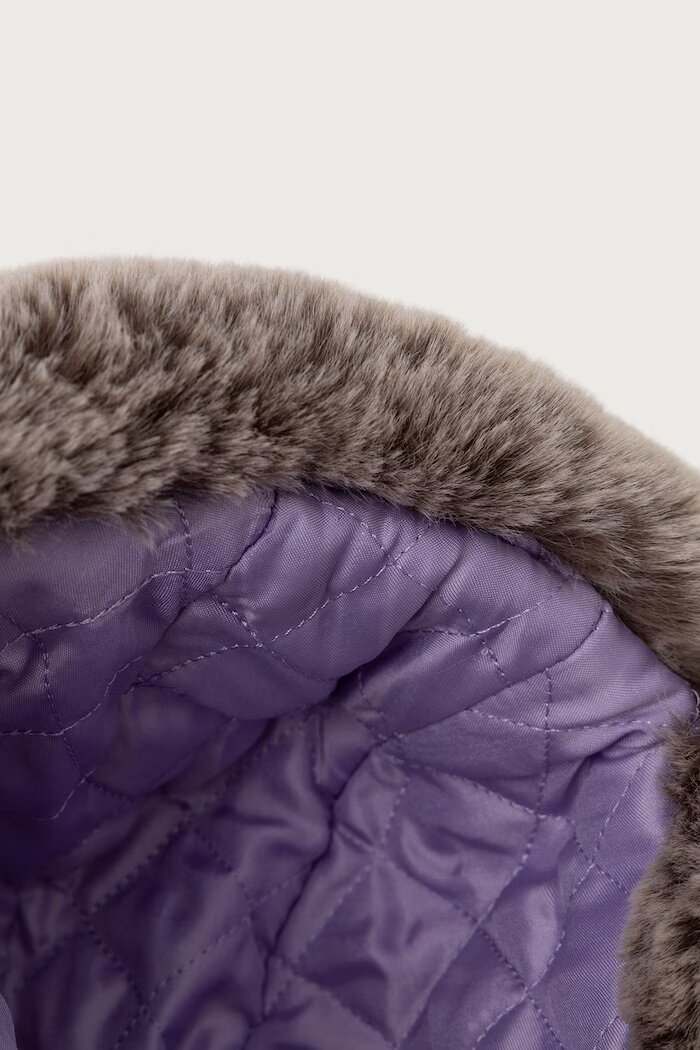 Kangol шапка тип ушанка дамска MULTI FAUX FUR TRAPPER бежова K4262ST.MT302