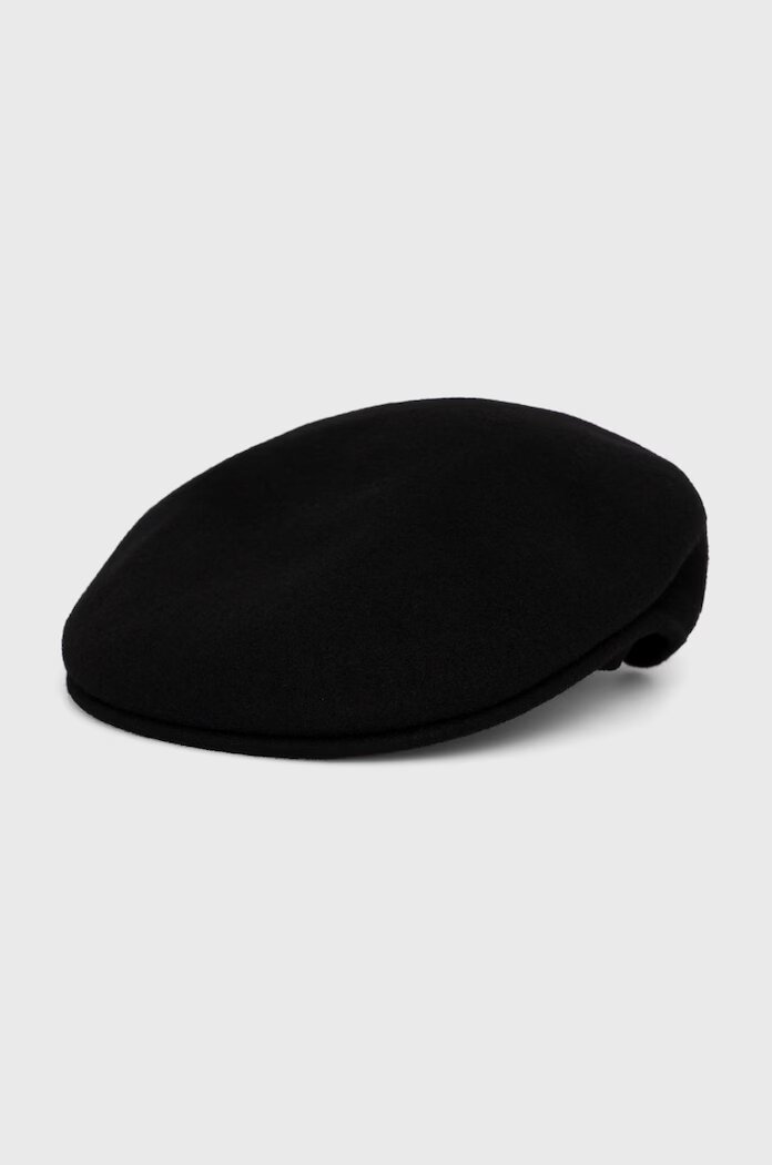 Kangol Вълнен каскет в черно от вълна