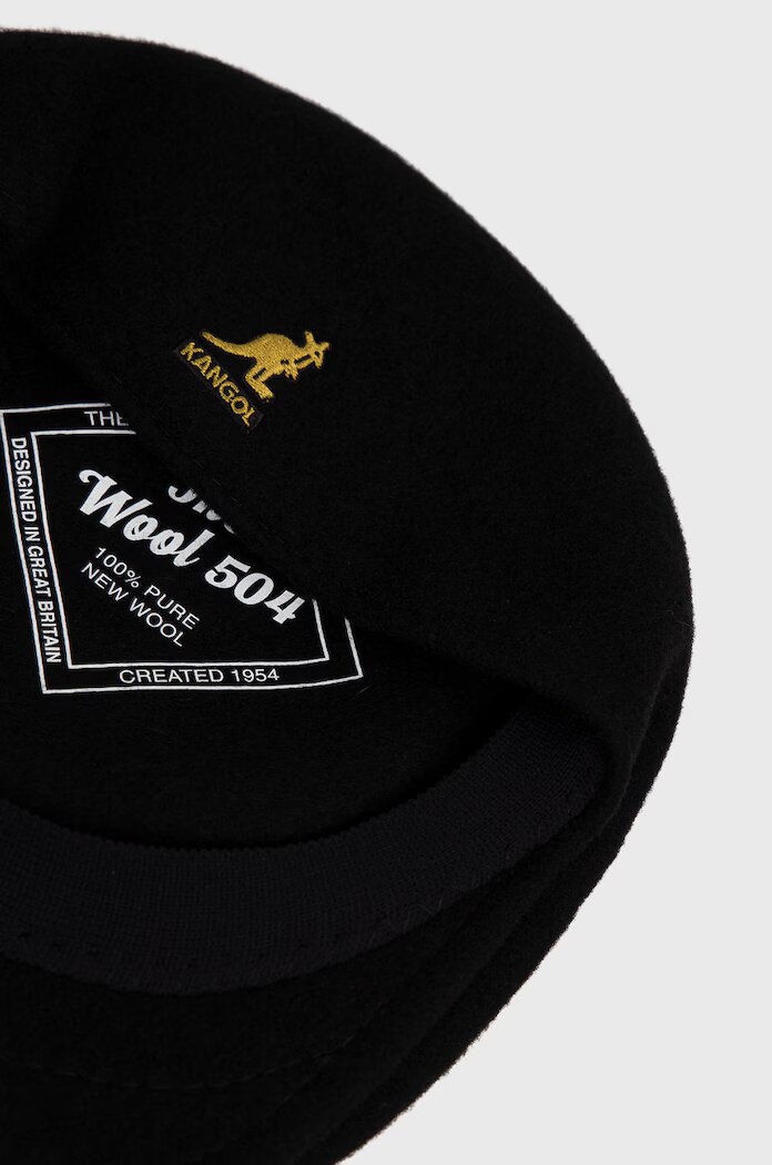 Kangol Вълнен каскет в черно от вълна