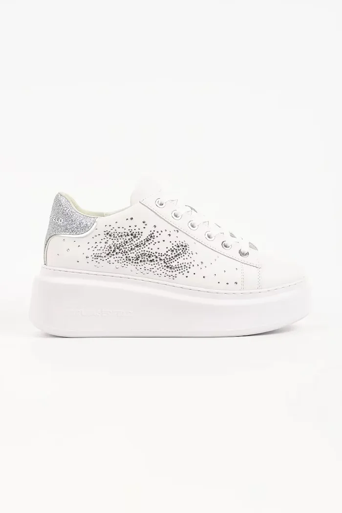 Karl Lagerfeld Anakapri маратонки дамски от кожа бели KL63516S