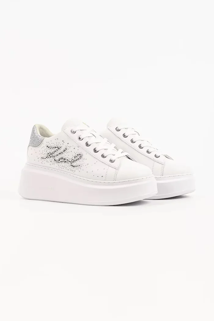 Karl Lagerfeld Anakapri маратонки дамски от кожа бели KL63516S