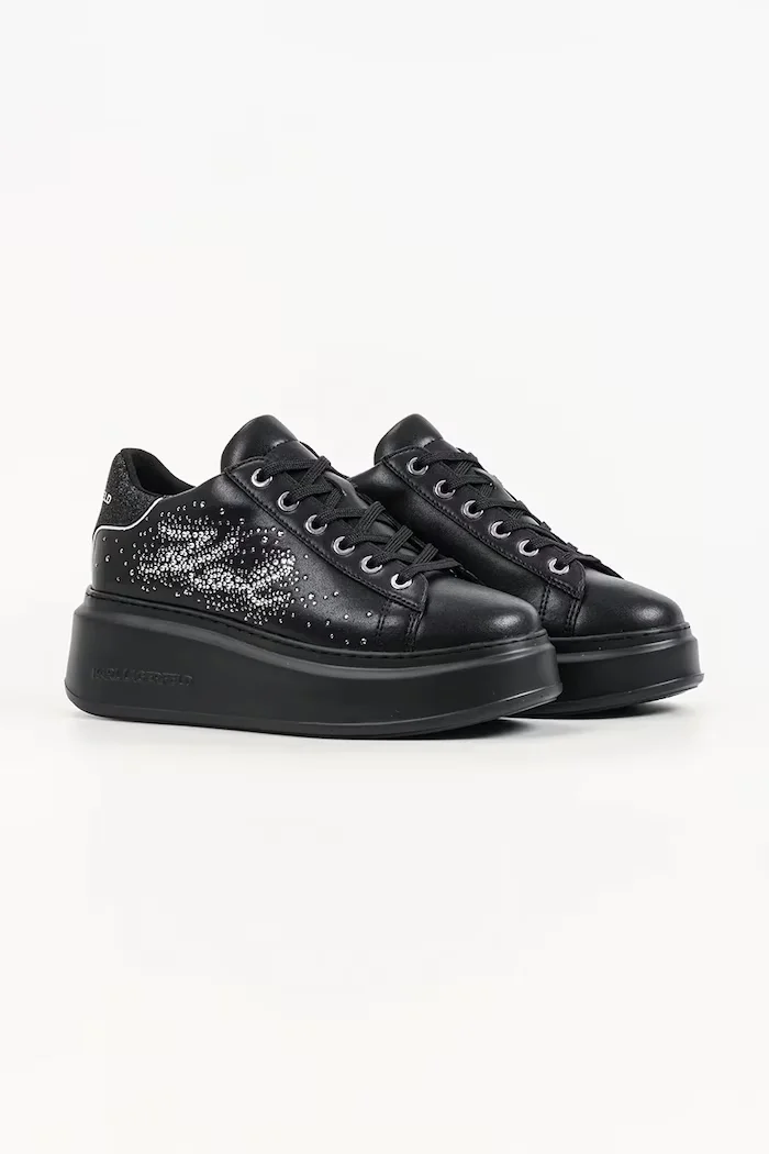Karl Lagerfeld Anakapri маратонки дамски от кожа черни KL63516S