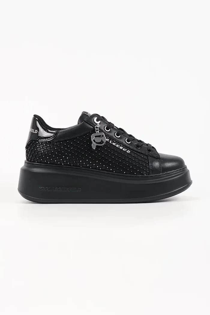 Karl Lagerfeld Anakapri маратонки дамски от кожа черни KL63577N