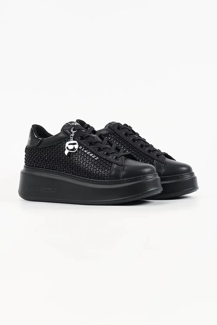 Karl Lagerfeld Anakapri маратонки дамски от кожа черни KL63577N
