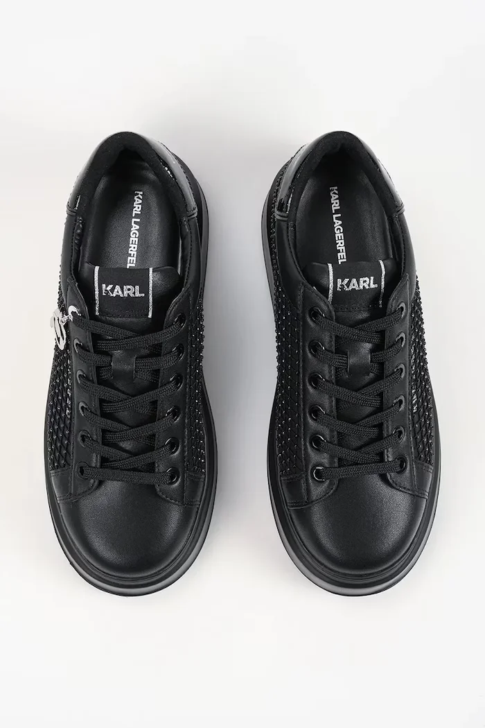 Karl Lagerfeld Anakapri маратонки дамски от кожа черни KL63577N