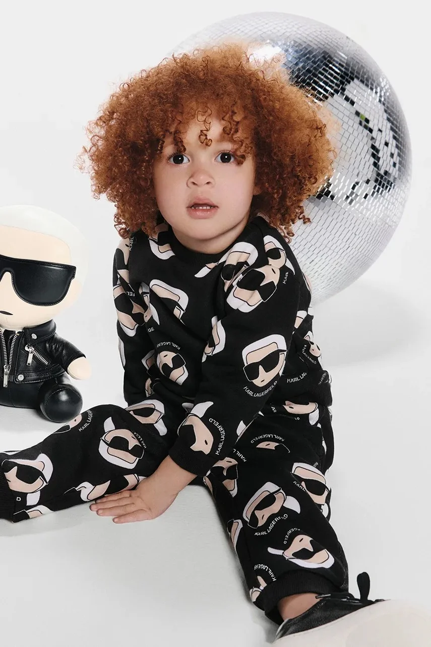 Karl Lagerfeld Бебешки памучен суичър