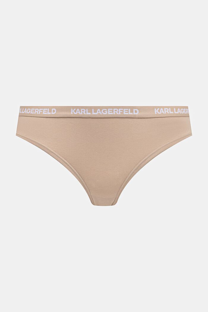 Karl Lagerfeld бикини дамски от памук с еластан 3 броя бежови B1W47033