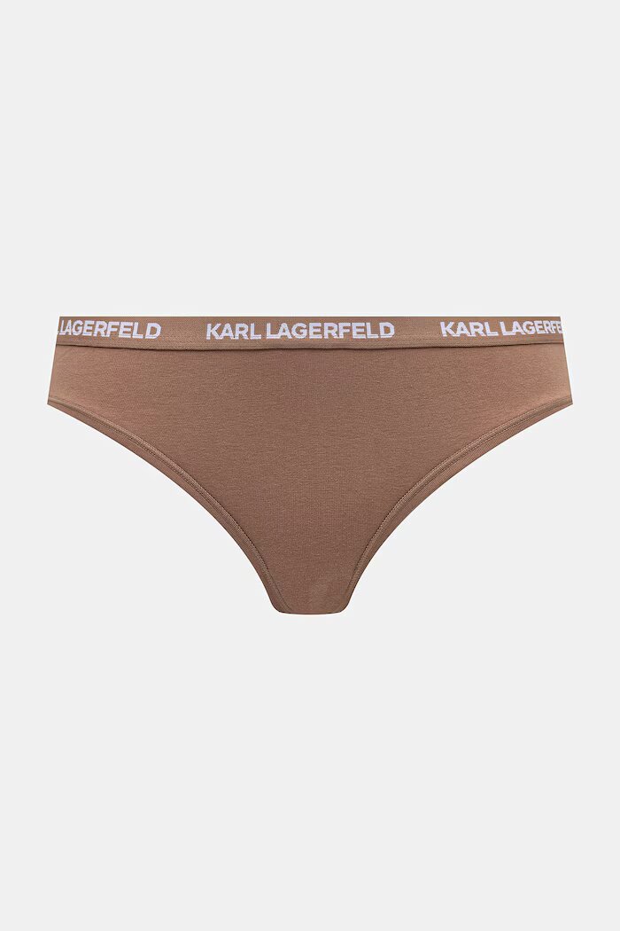 Karl Lagerfeld бикини дамски от памук с еластан 3 броя бежови B1W47033