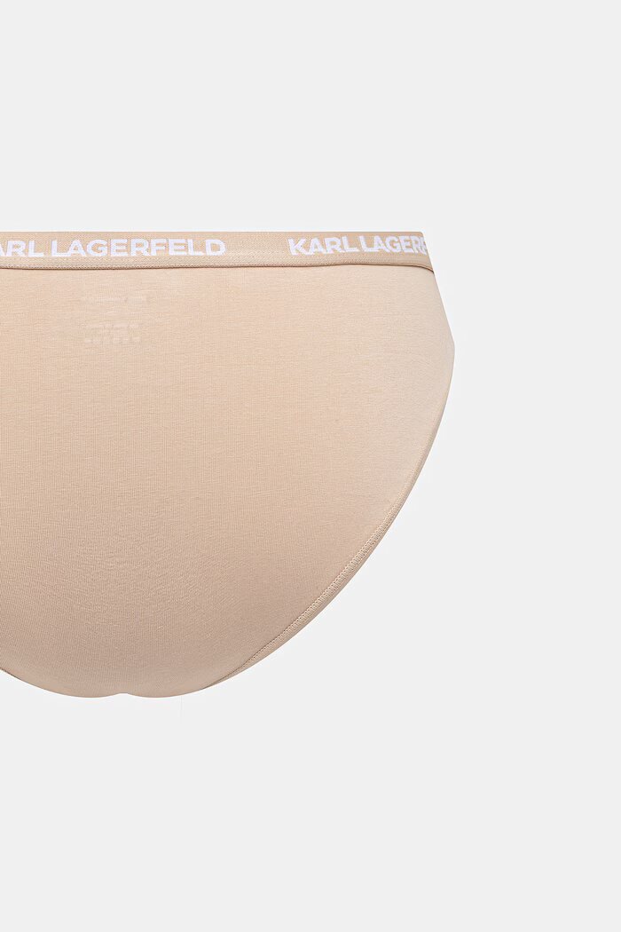Karl Lagerfeld бикини дамски от памук с еластан 3 броя бежови B1W47033