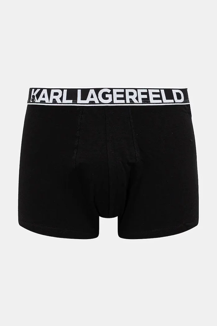 Karl Lagerfeld боксерки мъжки от памук с еластан 3 броя черни A3M47010