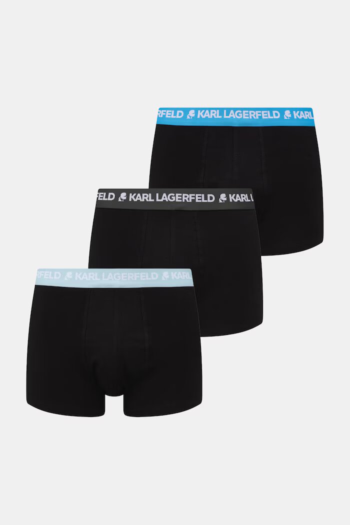 Karl Lagerfeld боксерки мъжки от памук с еластан 3 броя сини A1M47021