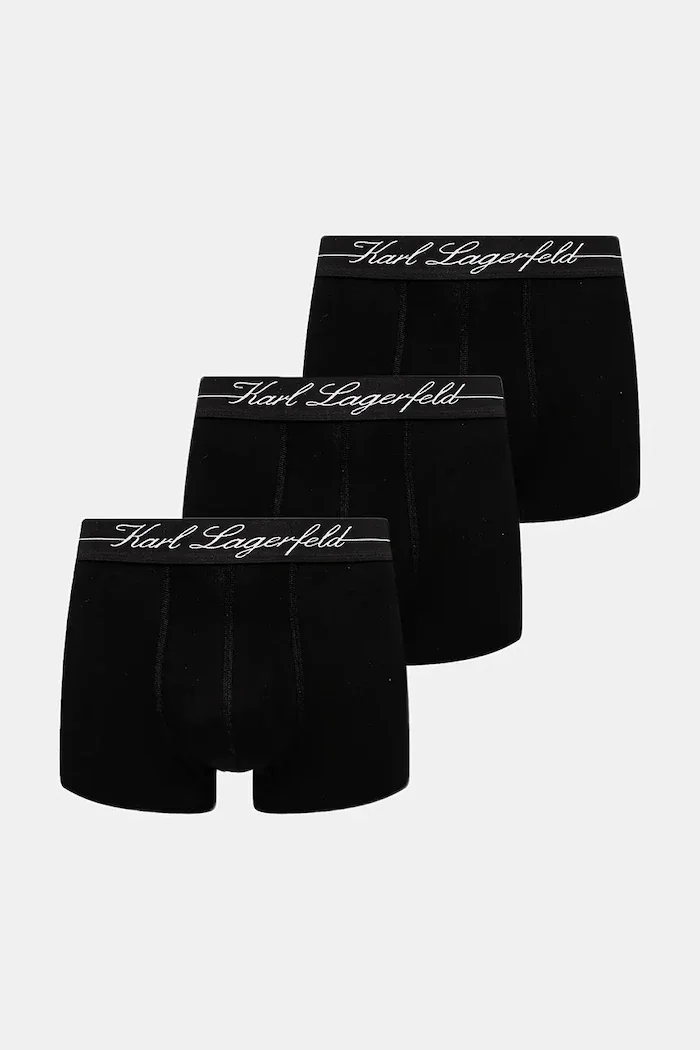 Karl Lagerfeld боксерки мъжки с лиосел 3 броя черни A1M47089