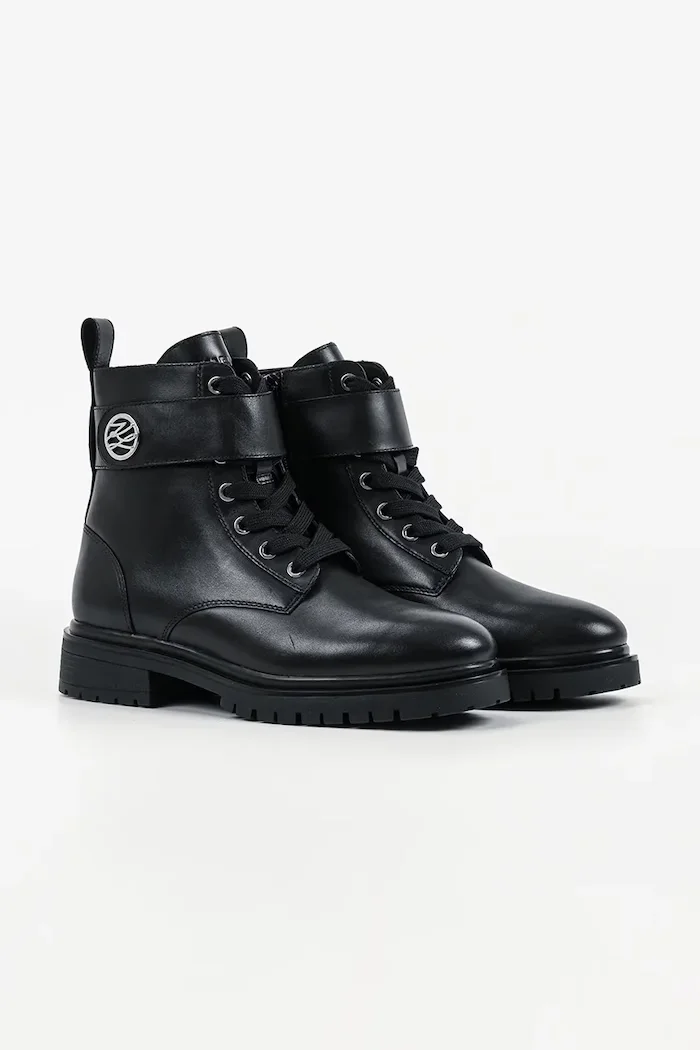 Karl Lagerfeld боти дамски от кожа Binky черни KL47561