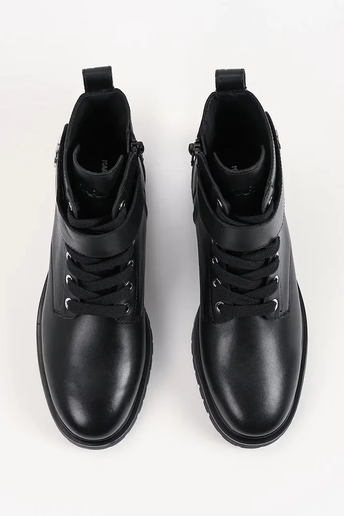 Karl Lagerfeld боти дамски от кожа Binky черни KL47561