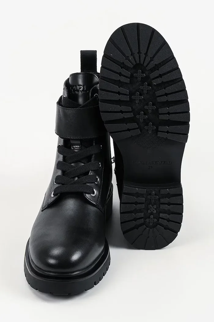 Karl Lagerfeld боти дамски от кожа Binky черни KL47561