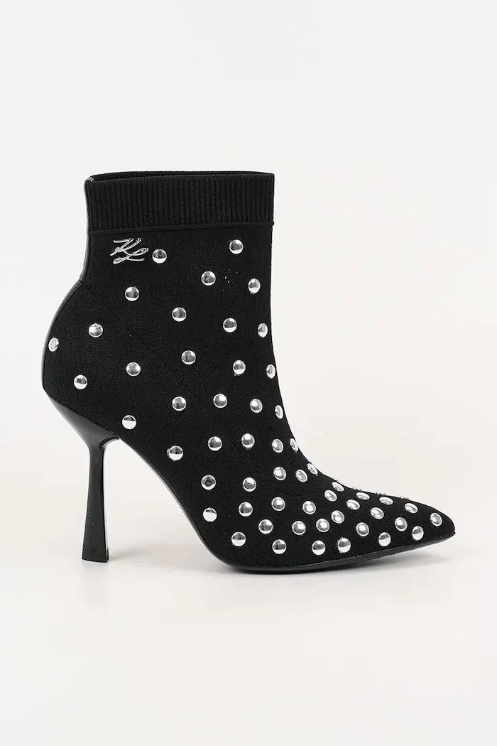 Karl Lagerfeld Боти PANDARA в черно с тънък ток KL31367