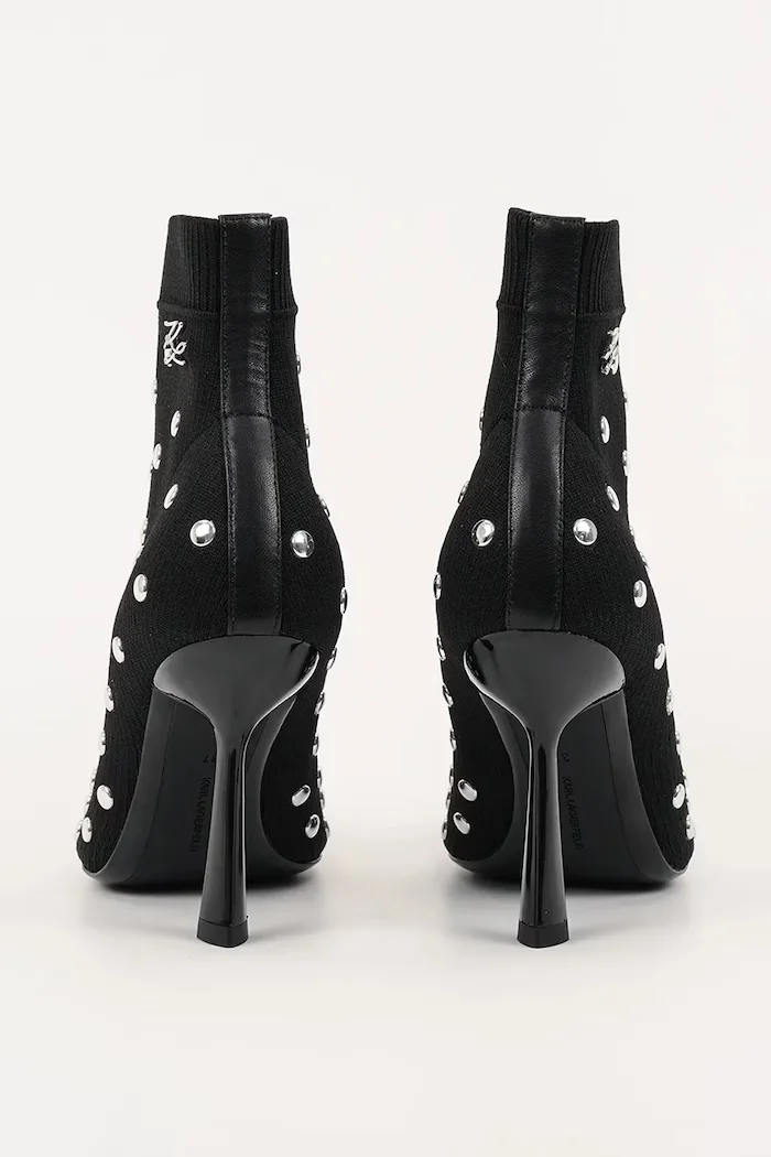 Karl Lagerfeld Боти PANDARA в черно с тънък ток KL31367