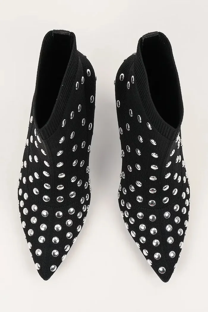 Karl Lagerfeld Боти PANDARA в черно с тънък ток KL31367