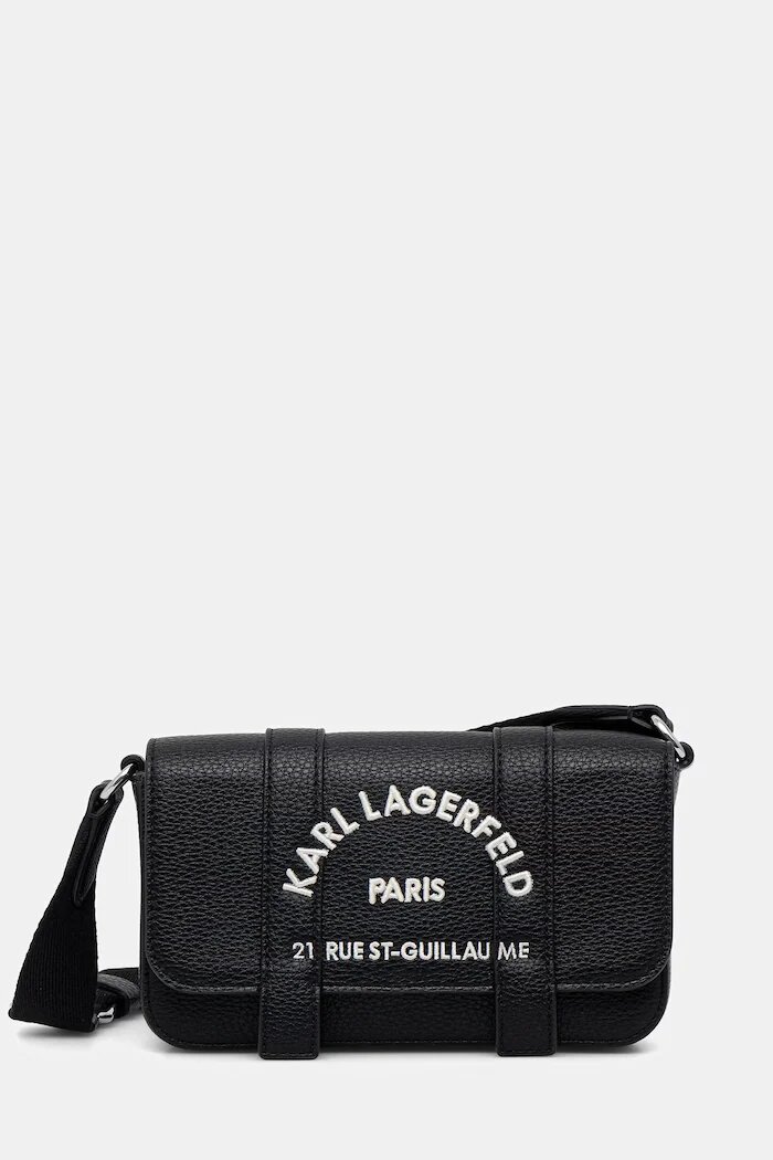Karl Lagerfeld чанта crossbody дамска от имитация на кожа K/RSG черна B3W30342