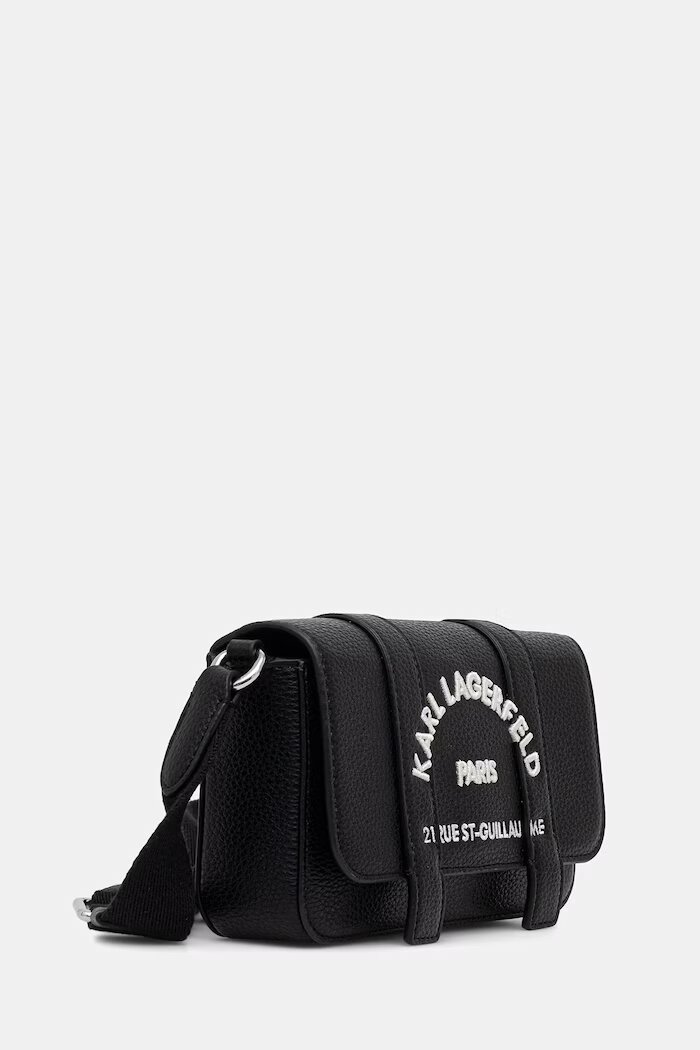 Karl Lagerfeld чанта crossbody дамска от имитация на кожа K/RSG черна B3W30342