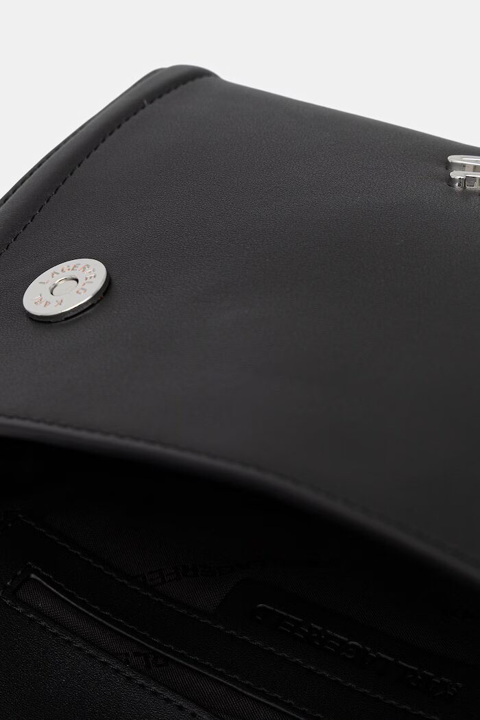 Karl Lagerfeld чанта crossbody дамска от кожа K/AUTOGRAPH черна B3W30051