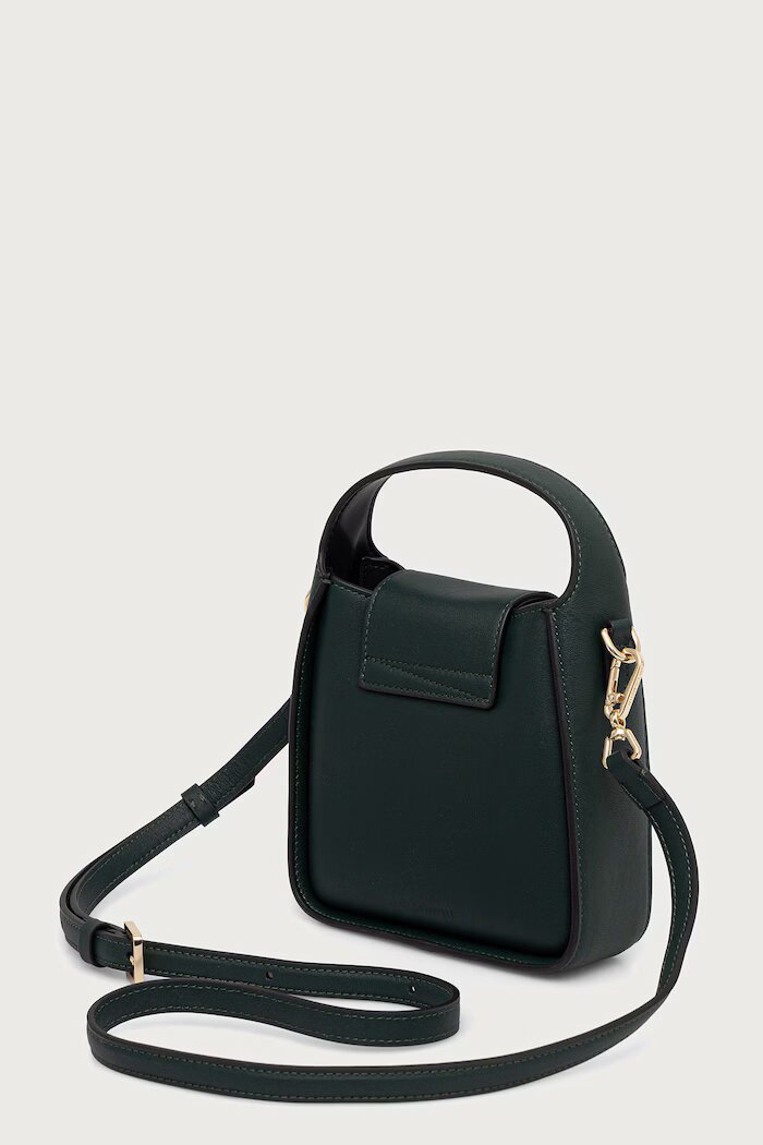 Karl Lagerfeld чанта crossbody дамска от кожа K/SIGNATURE зелена B4W30008