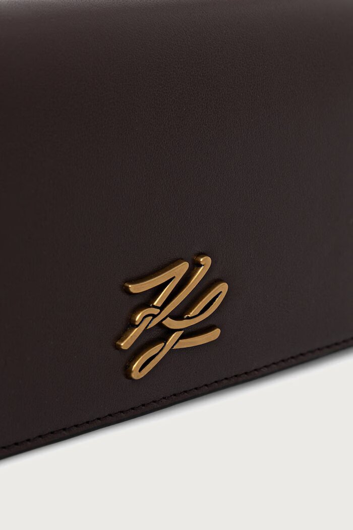 Karl Lagerfeld чанта дамска от имитация на кожа K/AUTOGRAPH кафява B4W30280