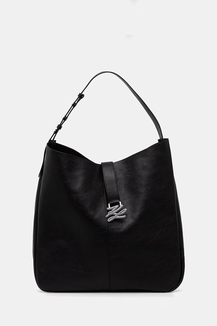 Karl Lagerfeld чанта дамска от кожа K/AUTOGRAPH черна B2W30263