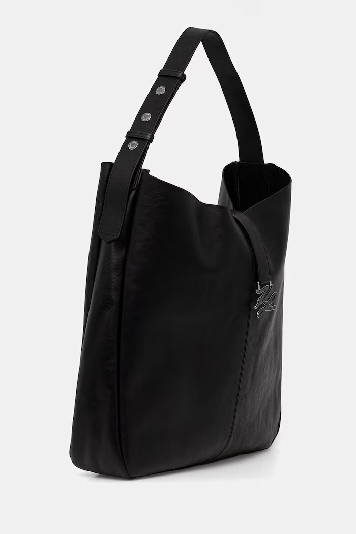 Karl Lagerfeld чанта дамска от кожа K/AUTOGRAPH черна B2W30263