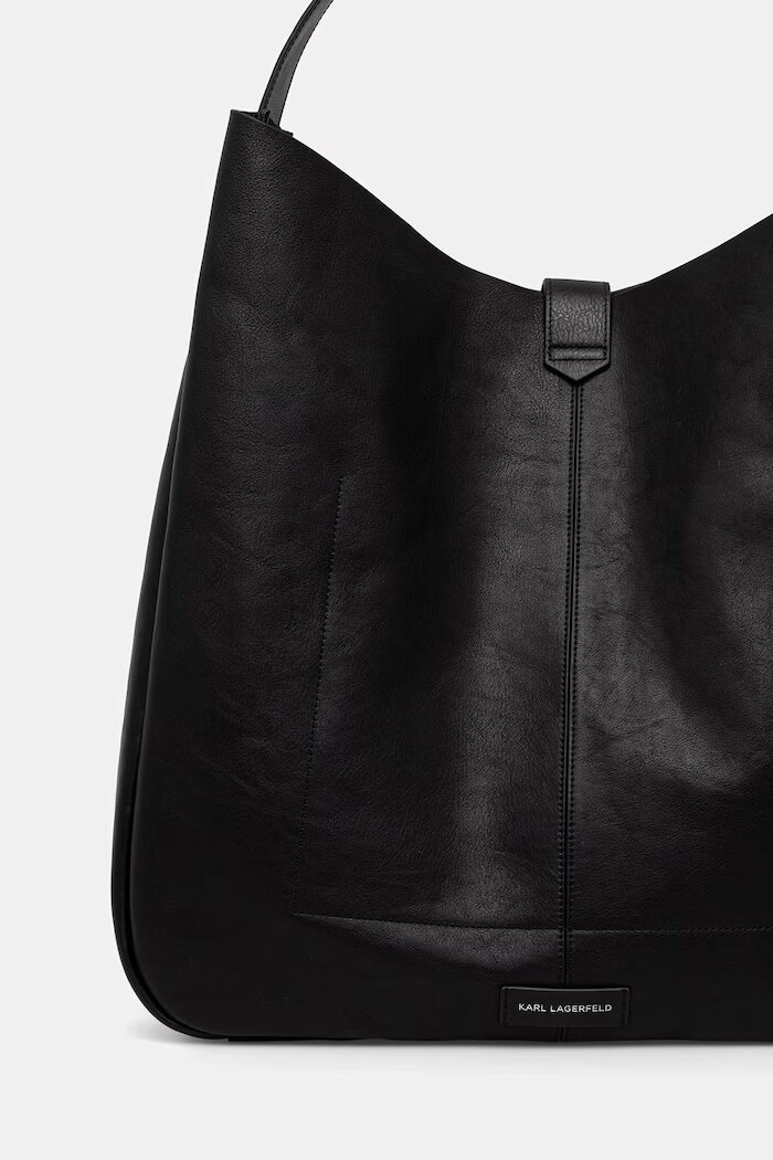 Karl Lagerfeld чанта дамска от кожа K/AUTOGRAPH черна B2W30263