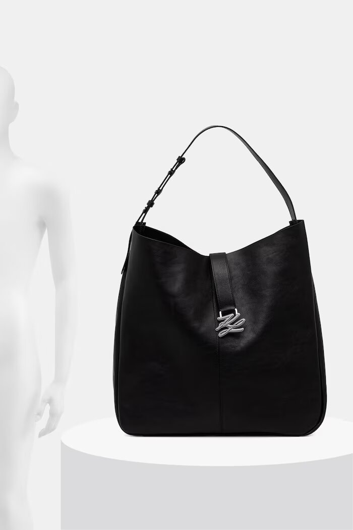 Karl Lagerfeld чанта дамска от кожа K/AUTOGRAPH черна B2W30263