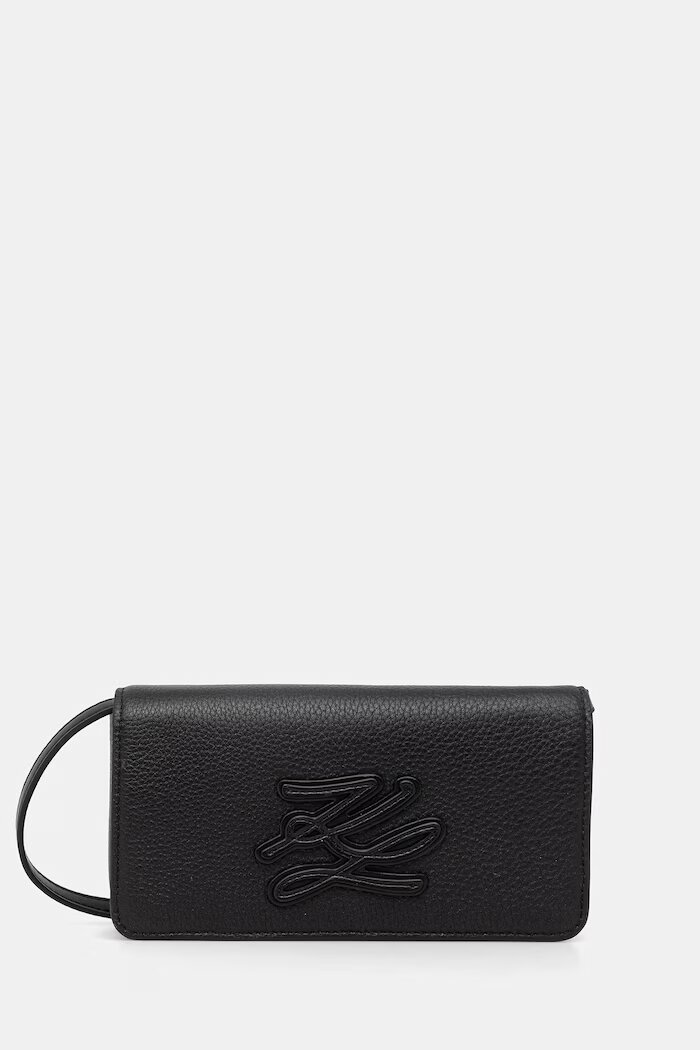Karl Lagerfeld чанта дамска от кожа K/AUTOGRAPH черна B2W30272